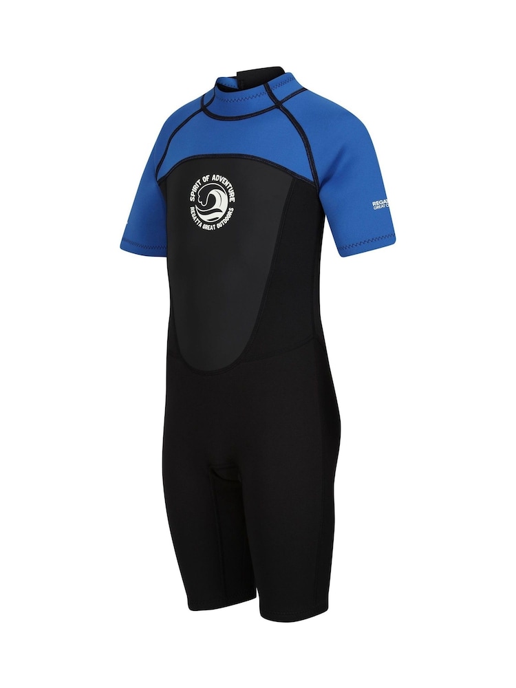 Regatta Black Chrome Kids Quick Drying Lightweight Shorty Wetsuit - Image 13 of 13