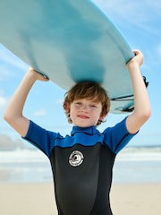 Regatta Black Chrome Kids Quick Drying Lightweight Shorty Wetsuit - Image 5 of 13