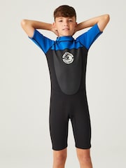 Regatta Black Chrome Kids Quick Drying Lightweight Shorty Wetsuit - Image 7 of 13