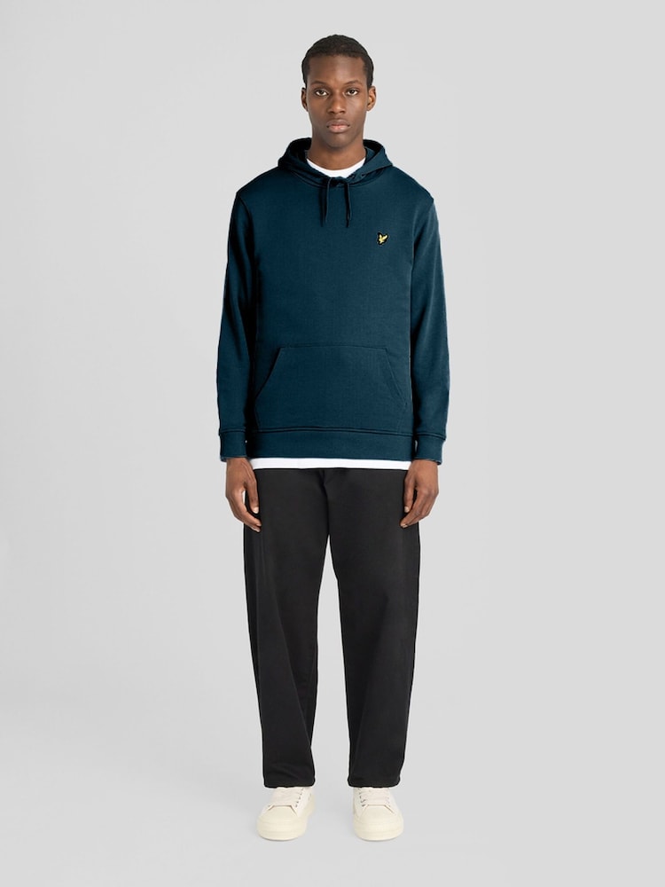 Lyle & Scott Teal Blue Pullover Hoodie - Image 2 of 6