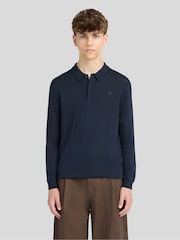 قميص بولو محبوك بكُم طويل من Lyle & Scott - صورة 1 من 7