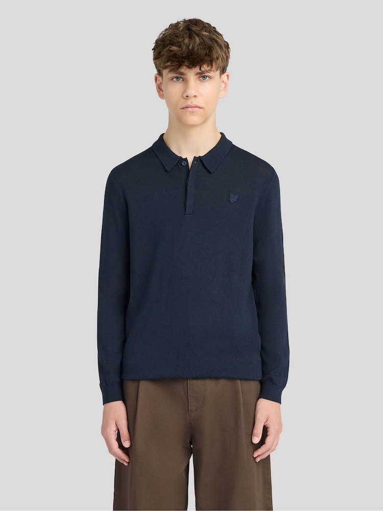قميص بولو محبوك بكُم طويل من Lyle & Scott - صورة 1 من 7 قميص بولو محبوك بكُم طويل من Lyle & Scott - صورة 1 من 7