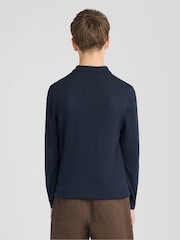 قميص بولو محبوك بكُم طويل من Lyle & Scott - صورة 2 من 7