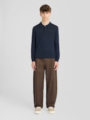 قميص بولو محبوك بكُم طويل من Lyle & Scott - صورة 3 من 7