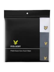 Melns/Zils/Balts - Lyle & Scott mājas apģērbu T-kreklu 3 iepakojums - Attēls 2 no 2