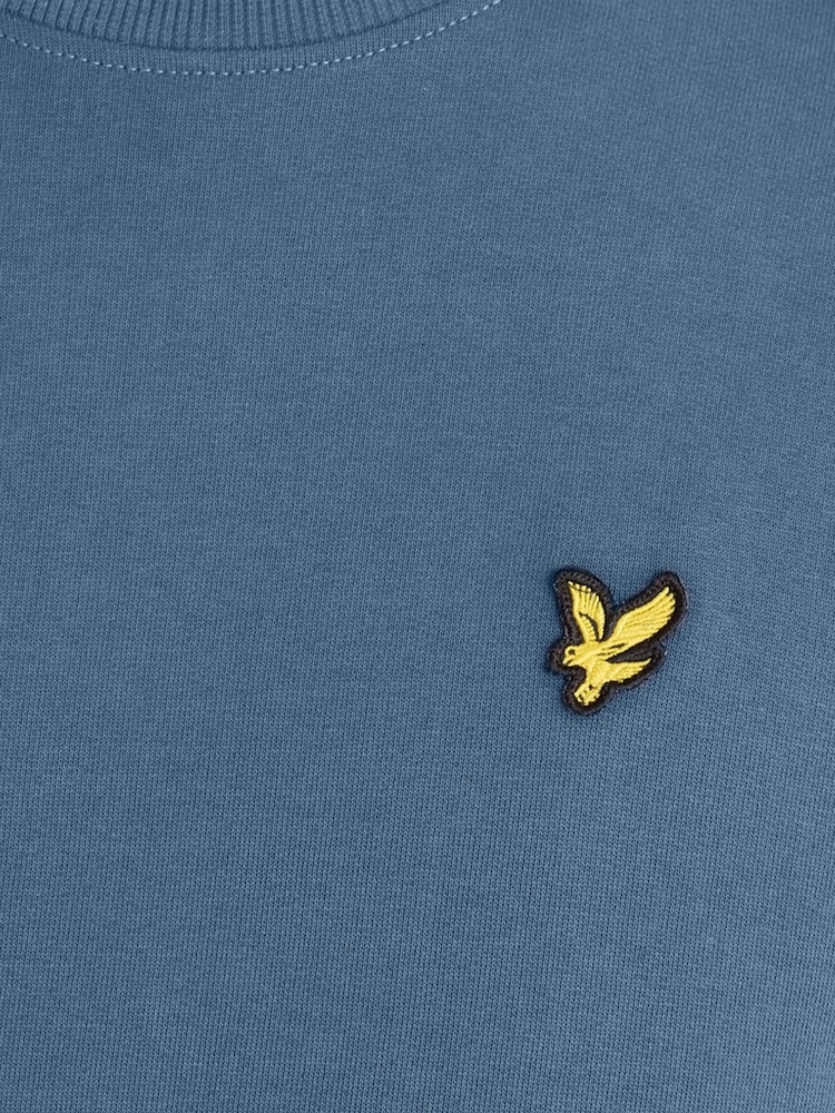 Lyle & Scott Ocean Blue Crew Neck Sweatshirt - Image 2 of 2 Lyle & Scott Ocean Blue Crew Neck Sweatshirt - Image 2 of 2