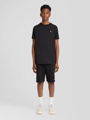 Lyle & Scott Black Jacquard Tape T-Shirt - Image 2 of 6