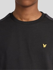 Lyle & Scott Black Jacquard Tape T-Shirt - Image 3 of 6