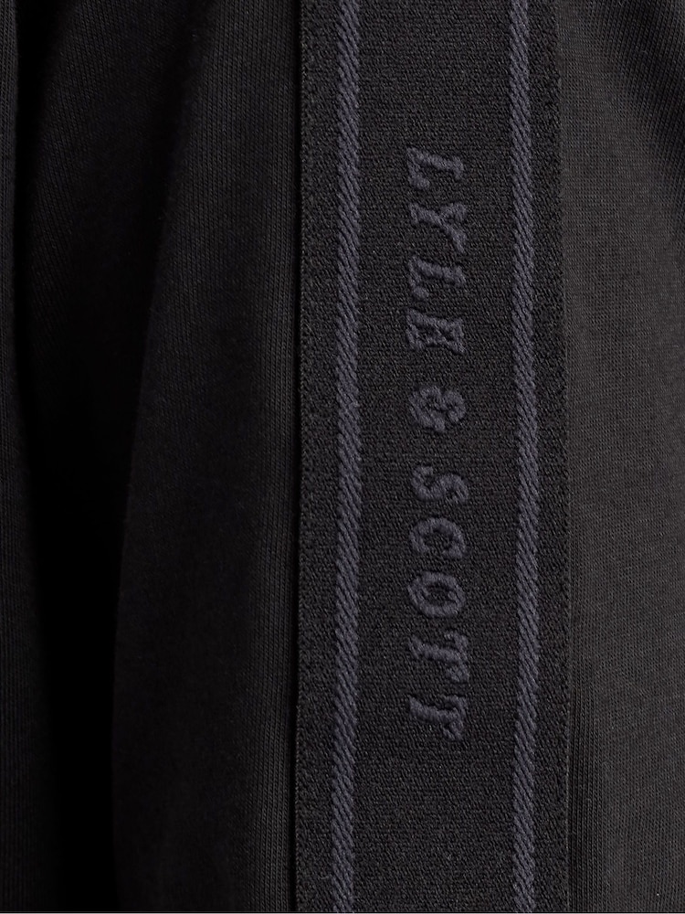 Lyle & Scott Black Jacquard Tape T-Shirt - Image 6 of 6 Lyle & Scott Black Jacquard Tape T-Shirt - Image 6 of 6