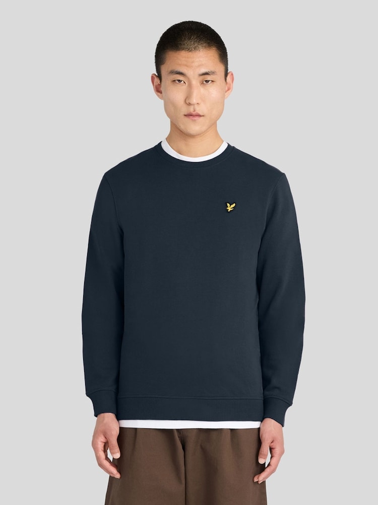 Lyle & Scott Navy Blue Crew Neck Sweatshirt - Image 1 of 6 Lyle & Scott Navy Blue Crew Neck Sweatshirt - Image 1 of 6
