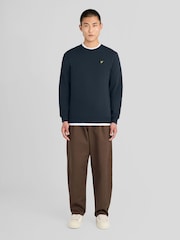 Lyle & Scott Navy Blue Crew Neck Sweatshirt - Image 3 of 6