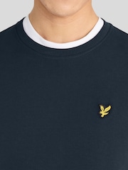Lyle & Scott Navy Blue Crew Neck Sweatshirt - Image 4 of 6