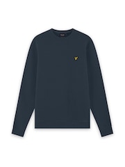 Lyle & Scott Navy Blue Crew Neck Sweatshirt - Image 5 of 6