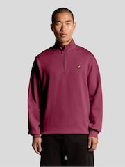 Lyle & Scott Red Quarter Zip Pullover Sweatshirt - Image 1 of 6
