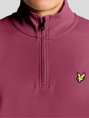 Lyle & Scott Red Quarter Zip Pullover Sweatshirt - Image 3 of 6
