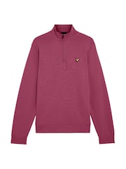 Lyle & Scott Red Quarter Zip Pullover Sweatshirt - Image 5 of 6