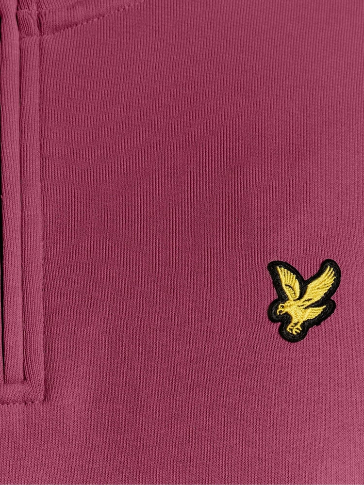 Lyle & Scott Red Quarter Zip Pullover Sweatshirt - Image 6 of 6