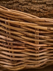 Dibor Natural Two Tone Fireside Storage Basket - Image 2 of 5