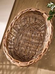 Dibor Natural Two Tone Fireside Storage Basket - Image 4 of 5