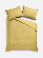 Mustard Yellow Collection Luxe 200 Thread Count 100% Egyptian Cotton Percale Luxury Duvet Cover And Pillowcase Set - Image 3 of 5
