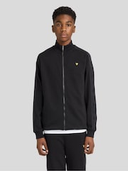 Lyle & Scott Black Jacquard Tape Track Jacket - Image 1 of 7
