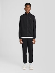 Lyle & Scott Black Jacquard Tape Track Jacket - Image 2 of 7