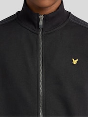 Lyle & Scott Black Jacquard Tape Track Jacket - Image 3 of 7