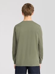 Lyle & Scott Green Plain Long Sleeve T-Shirt - Image 4 of 6