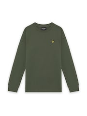Lyle & Scott Green Plain Long Sleeve T-Shirt - Image 5 of 6