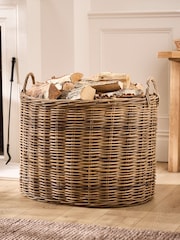 Dibor Natural Wicker Log Basket (Large) - Image 1 of 5