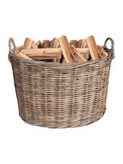 Dibor Natural Wicker Log Basket (Large) - Image 5 of 5