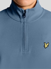 Lyle & Scott Blue Quarter Zip Pullover Sweatshirt - Image 4 of 6