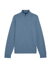 Lyle & Scott Blue Quarter Zip Pullover Sweatshirt - Image 5 of 6