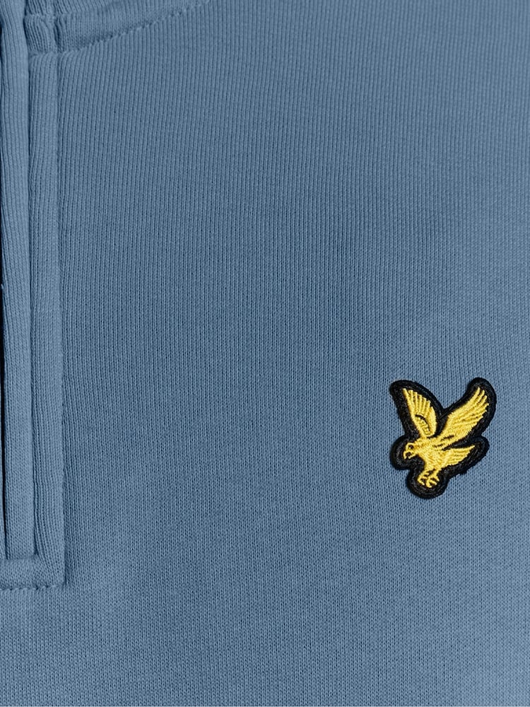 Lyle & Scott Blue Quarter Zip Pullover Sweatshirt - Image 6 of 6