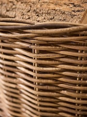Dibor Natural Wicker Log Basket (Medium) - Image 3 of 5