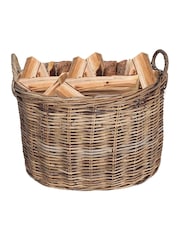 Dibor Natural Wicker Log Basket (Medium) - Image 5 of 5