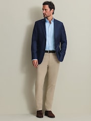 Charles Tyrwhitt Blue Check Italian Luxury Slim Fit Jacket - Image 5 of 6