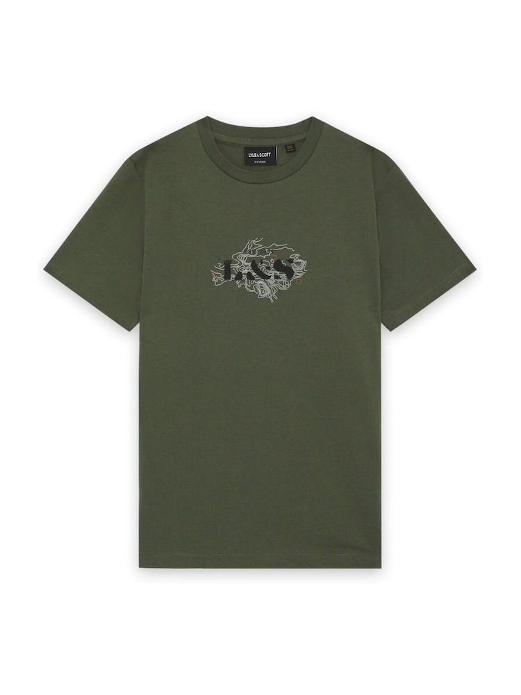 Lyle & Scott Terrain Graphic T-Shirt - Larawan 1 ng 2