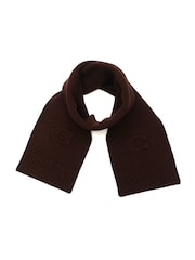 COACH Brown Signature Embossed Knit Muffler Scarve - Image 2 of 4