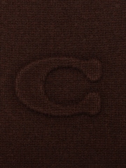 COACH Brown Signature Embossed Knit Muffler Scarve - Image 4 of 4