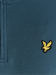 Lyle & Scott Teal Blue Quarter Zip Pullover Sweatshirt - Image 6 of 6