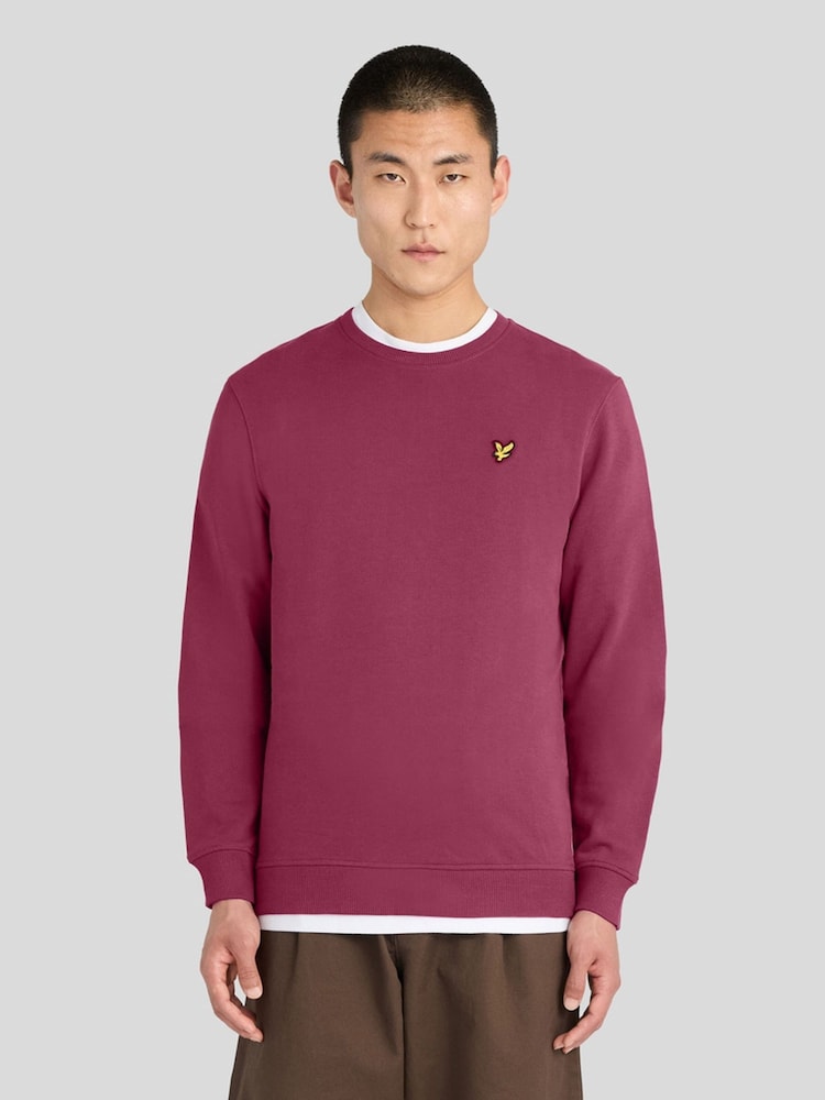 Rouge - Sweat Lyle & Scott ras du cou - Image 1 sur 6
