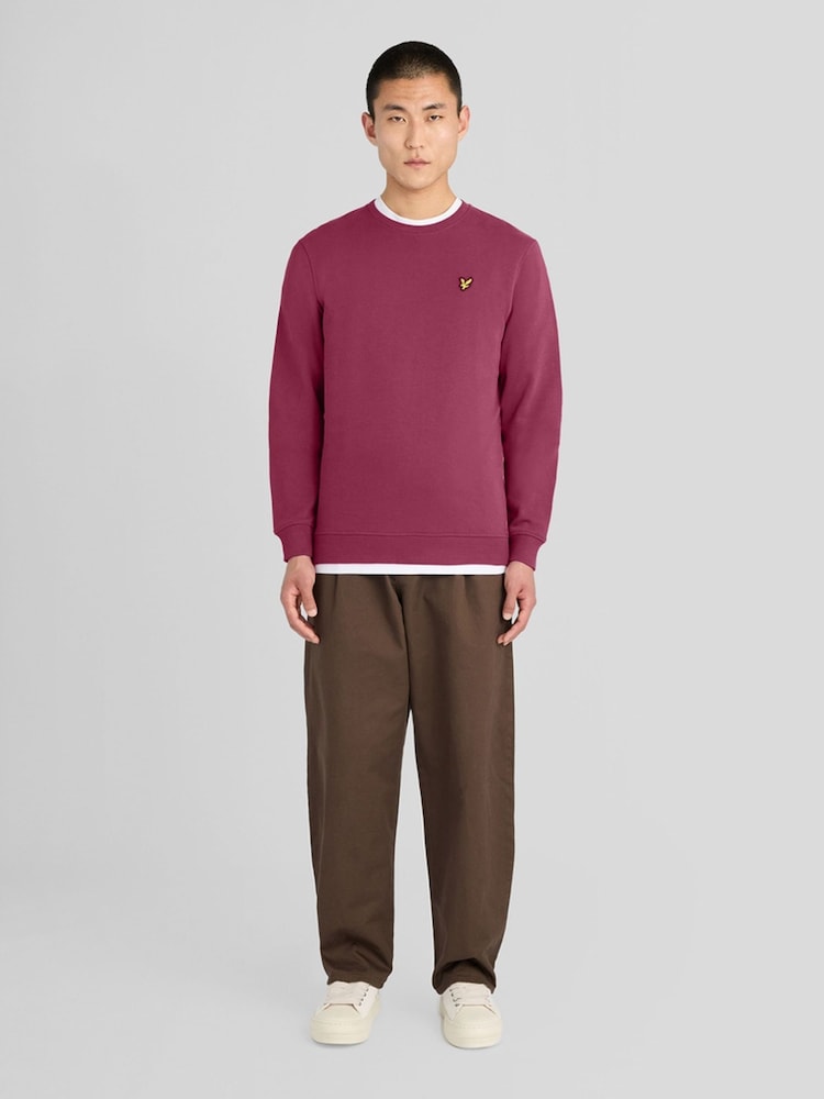 Rouge - Sweat Lyle & Scott ras du cou - Image 2 sur 6