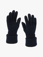 COACH Blue Signature Embossed Knit Gloves - Image 2 of 4