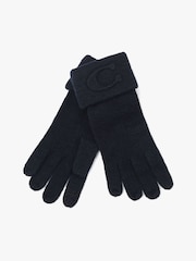 COACH Blue Signature Embossed Knit Gloves - Image 3 of 4