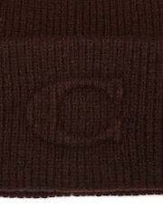 COACH Brown Coach Signature Embossed Knit Beanie - Image 4 of 4