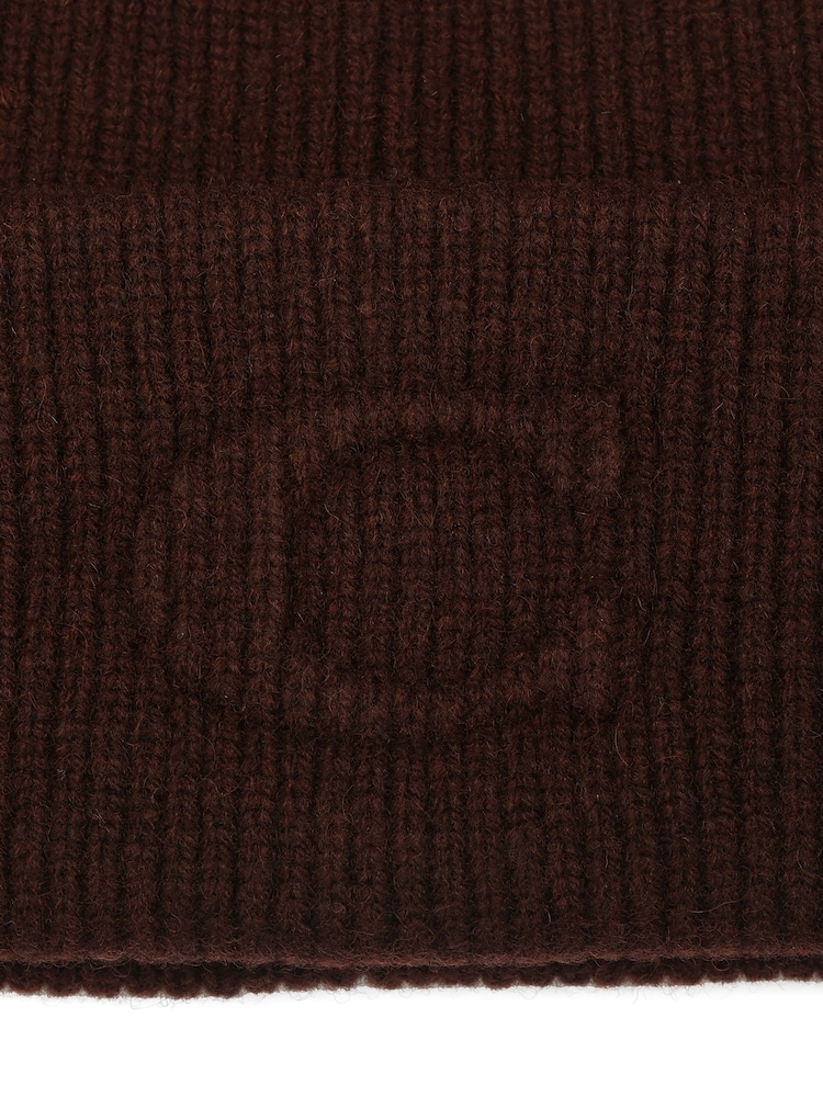 COACH Brown Coach Signature Embossed Knit Beanie - Image 4 of 4 COACH Brown Coach Signature Embossed Knit Beanie - Image 4 of 4