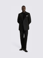 MOSS Black Relaxed Fit Double Breasted Suit Jacket - Image 2 of 5