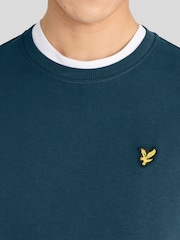 Bleu - Sweat Lyle & Scott ras du cou - Image 3 sur 6