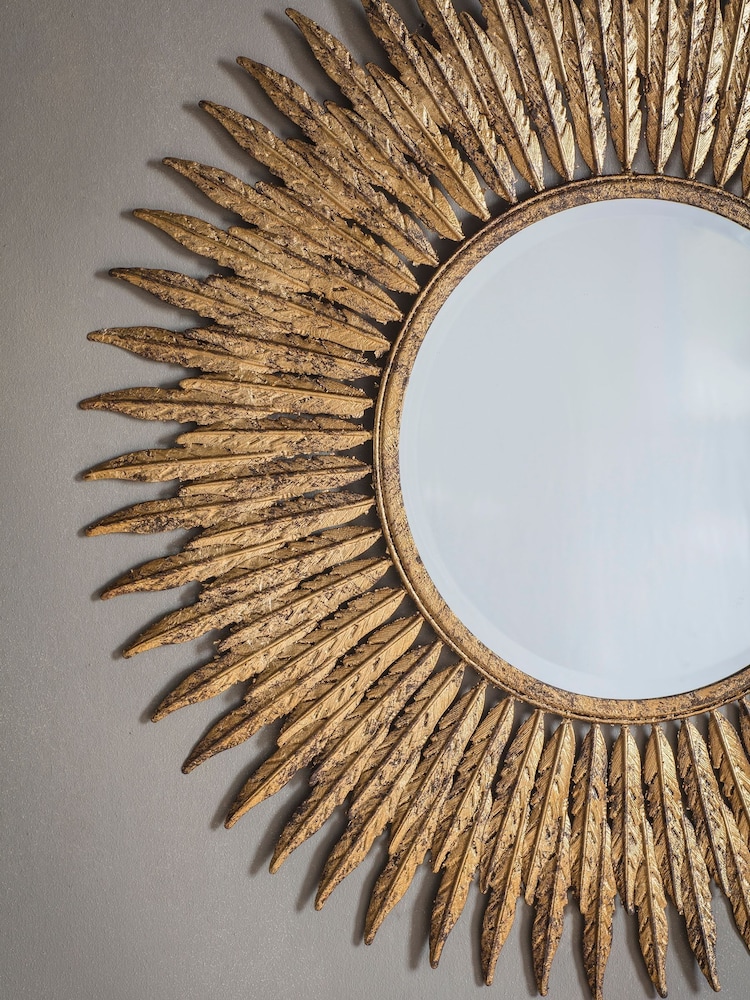 Gallery Home Gold Quill Feather Mirror - Image 3 of 3